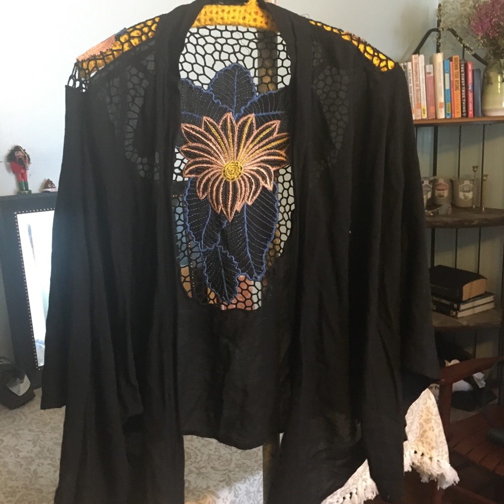 Black cardigan